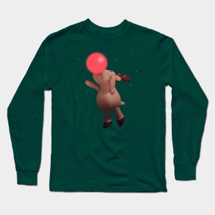 Flying Reindeer Long Sleeve T-Shirt